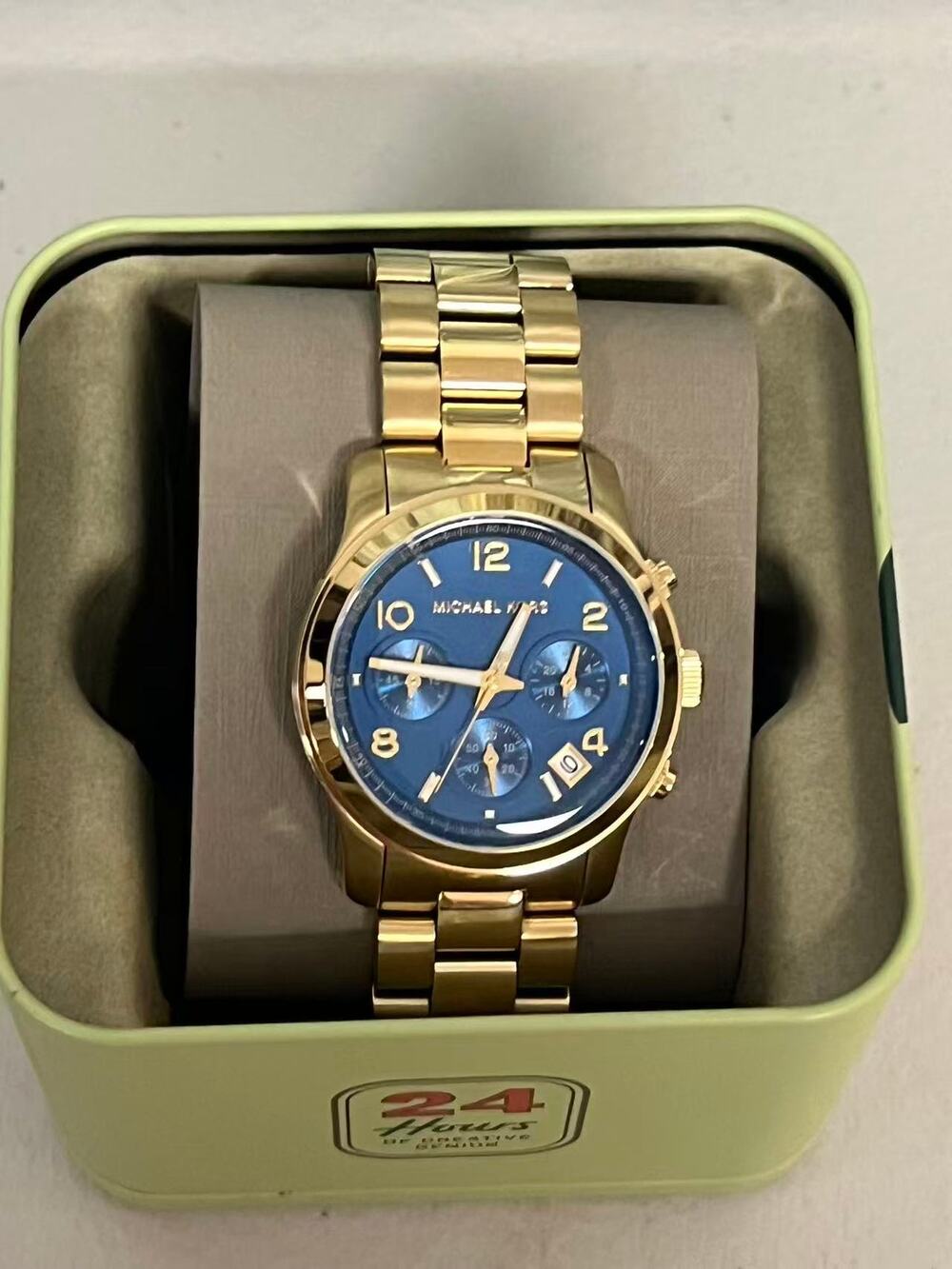 Michael Kors MK7353 Watch Turquoise Blue Dial Wristwatch for Women